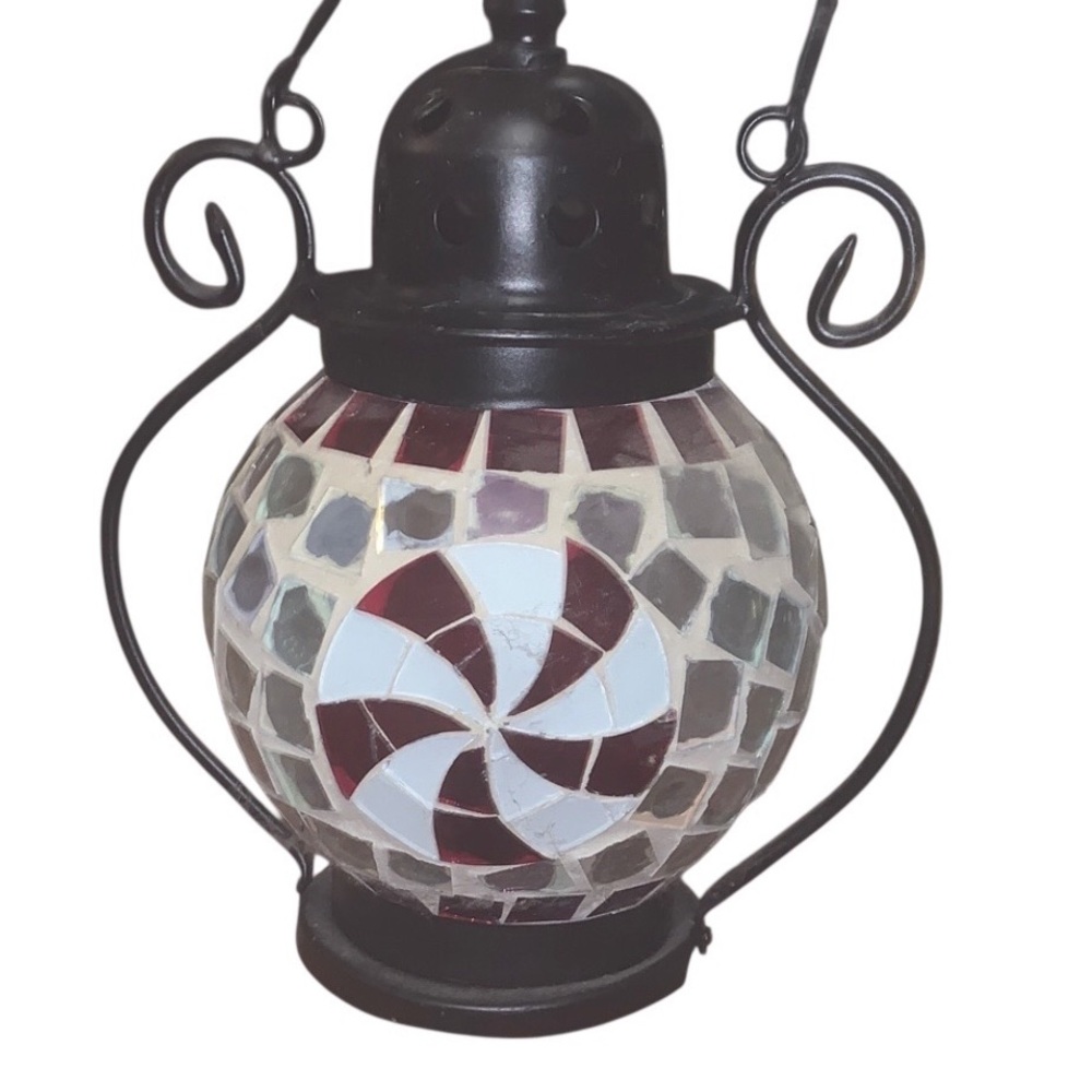 Mosaic Glass Lantern candle holder